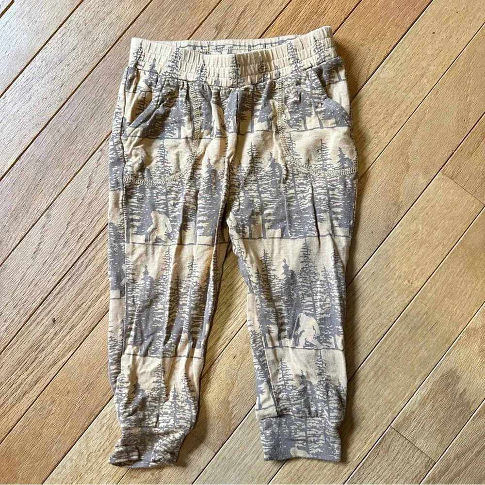 Kate Quinn Modal Big Foot Sasquatch Panda Pants 18-24 Months Brown Tan